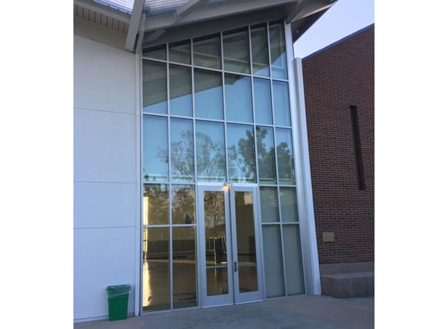 Tenant Improvement jobs such as full height glass wall, glass door